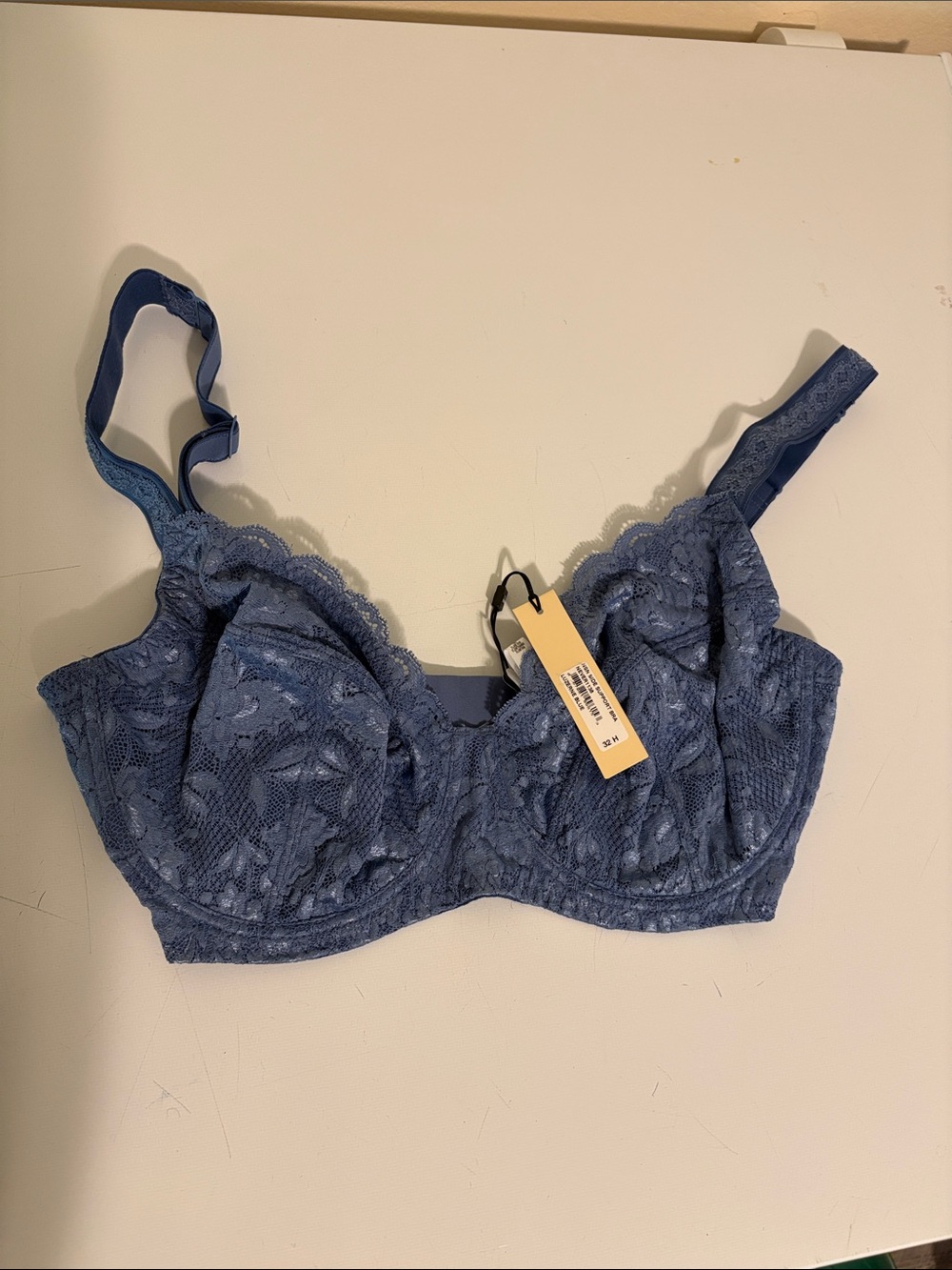 Cosabella NSN side support underwire bra 32H NWT luserne blue